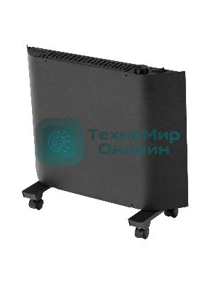 Конвектор электрический Denzel XCE-1000B черный, 1000 Вт, 15 м2, термостат