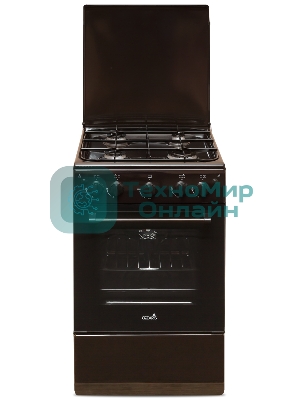 Плита газовая Cezaris ПГ 2150-05 коричневый, конфорок 4 шт, духовка 43 л, 50 см x 85 см x 50 см