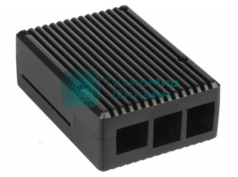 Корпус Qumo, Aluminum Case, Raspberry Pi 4B, черный (RS017)