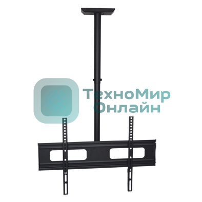 Потолочное крепление Wize Pro CU6560A для дисплеев 37 75, Max VESA 600x400, наклон -3°/+10°, поворот 360°, длина штанги 91-150 см, до 50 кг, черный