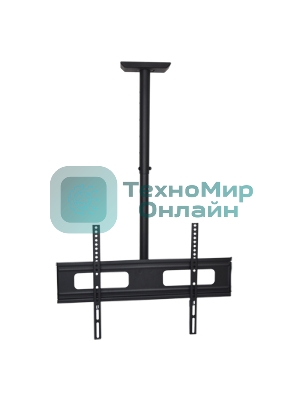 Потолочное крепление Wize Pro CU6560A для дисплеев 37 75, Max VESA 600x400, наклон -3°/+10°, поворот 360°, длина штанги 91-150 см, до 50 кг, черный