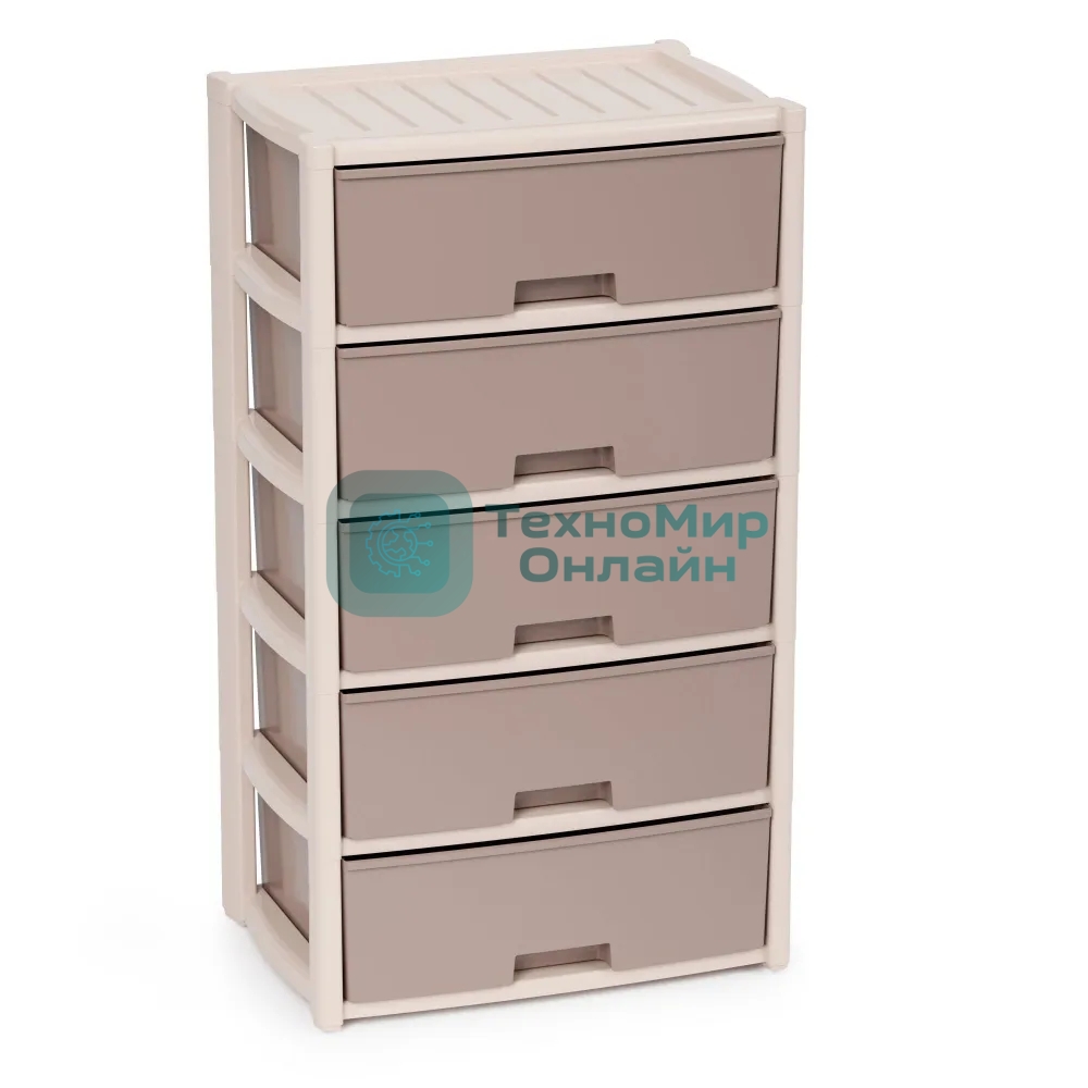 Комод Альтернатива М8760 Колорит 5 секции, бежевый, широкий