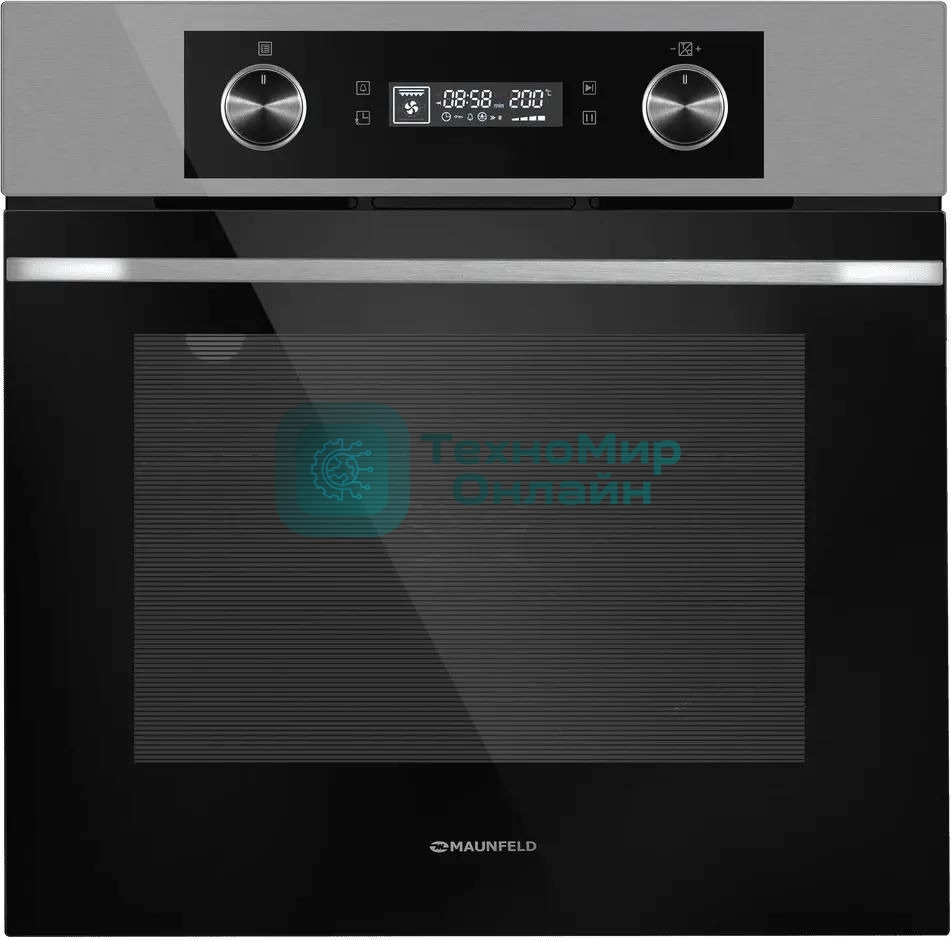 Шкаф духовой электрический Maunfeld AEOH60102S, 60л, дверца с 3 стеклами, нержавеющая сталь