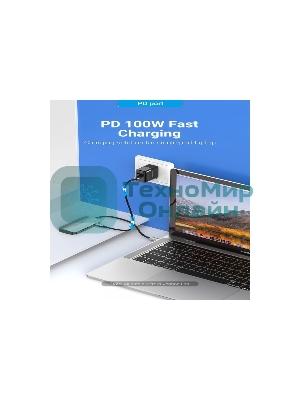 USB-концентратор Vention TNHHB, USB Type-C, USB/SD/TF/PD, USB Type-C