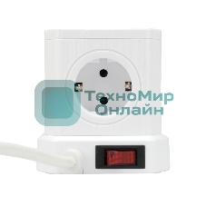 Сетевой фильтр Cablexpert Tower TWR-5-U4-W-2, 5 р, 10А, 4хUSB, 3.1А, 2 м, ур.защиты 4+, белый, коробка