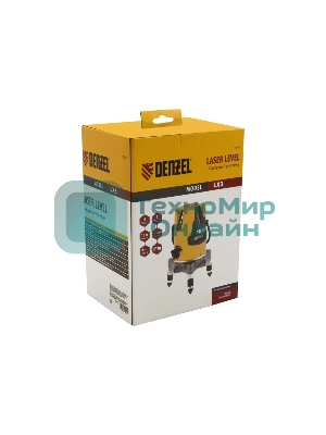 Лазерный уровень Denzel LX3, 10м, ±0,3мм/1м, 635нм, 35070