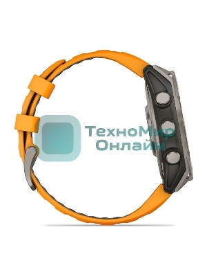 Смарт-часы Garmin Fenix 8 AMOLED Sapphire титановый серый, оранжевый 47мм