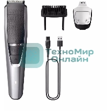 Триммер Philips Series 3000 BT3239/15, 5Вт, серебристый/серый