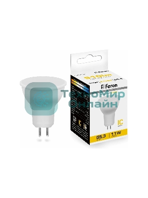 Лампа светодиодная Feron LB-760 11Вт 230В G5.3 теплый