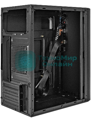 Компьютерный корпус Minitower ExeGate BAA-308-UNS400 (mATX, БП UNS400 с вент. 12см, 2хUSB, HD Audio, черный)