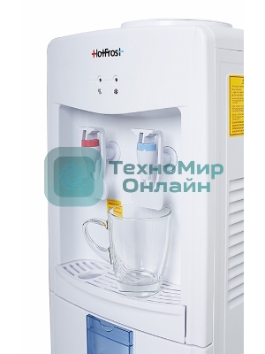 Кулер для воды Hotfrost V118E, верхняя загрузка, нагрев 90 °С, охлаждение 15 °С, белый