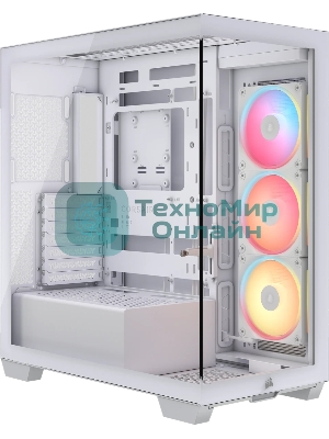 Корпус Corsair iCUE Link 3500X LX-R RGB White, Midi-Tower, белый, 3 x 120 мм