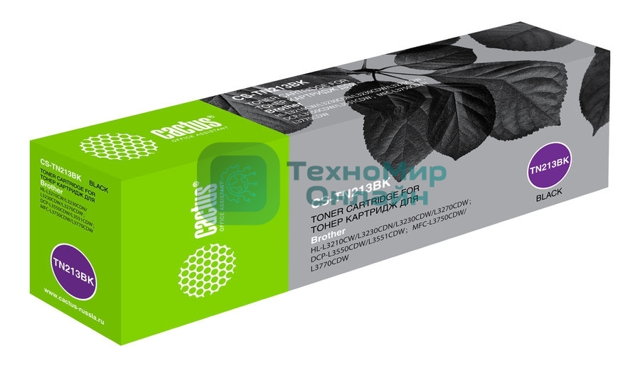 Картридж лазерный Cactus CS-TN213BK черный (1400 стр.) для Brother HL 3230/DCP3550/MFC3770