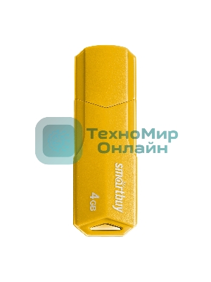 Флешка USB Smartbuy CLUE Yellow (SB4GbCLU-Y), 4Gb, USB 2.0, R/W 15/8, желтый