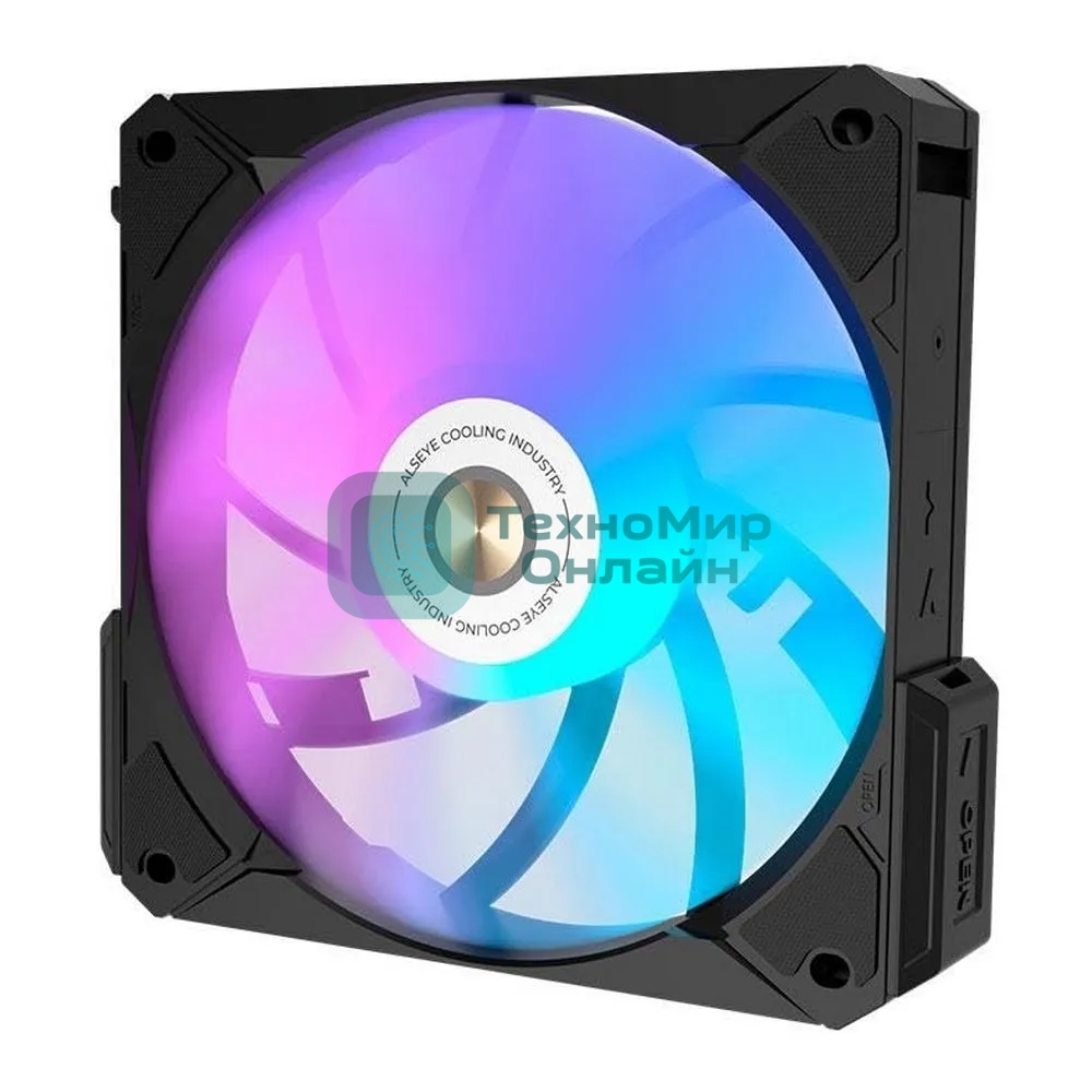 Вентилятор для корпуса Alseye i12B черный, 120 мм, 1800 об/мин, 33.2 дБ, 4 pin