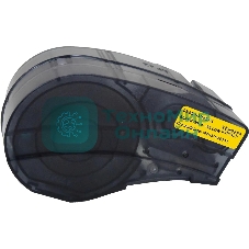 Картридж ленточный Cactus CS-M21-375595YL черный шрифт, желтый фон (9.5 мм, 6.4 м) для Brady BMP21-PLUS, BMP21-LAB