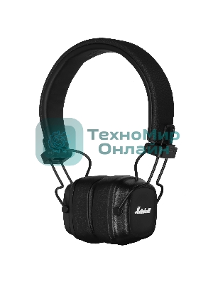 Беспроводные/проводные наушники Marshall Major IV черный, накладные, Bluetooth + проводной, беспроводная зарядка, до 80 ч