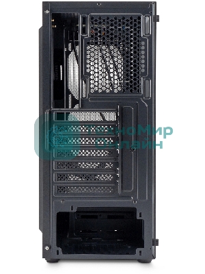 Компьютерный корпус Оклик OCC-MD301 черный без БП ATX 6x120мм 2xUSB2.0 1xUSB3.0 audio bott PSU