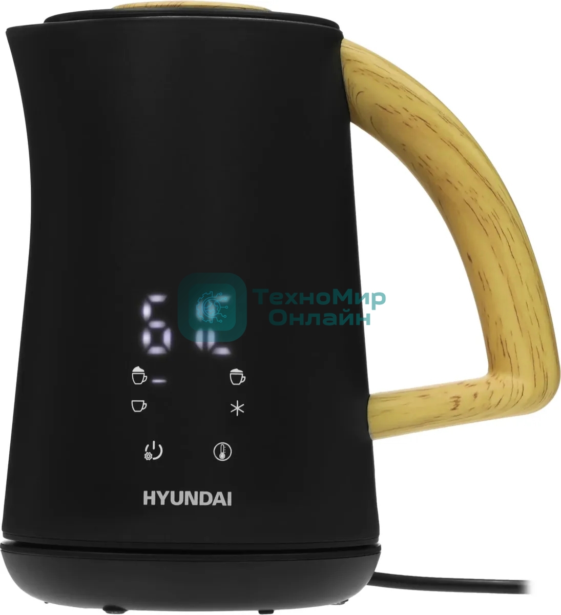 Капучинатор Hyundai HMF-P900 500мл черный/коричневый