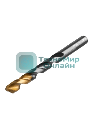 Сверло по металлу Denzel 10 мм, HSS-Tin, Golden Tip, 8 шт.