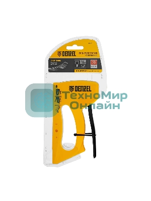 Степлер пластиковый Denzel скобы в комплекте, тип 53, 6-10 мм