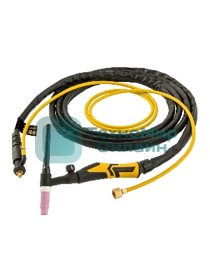 Горелка сварочная Denzel TIG WP17V, прямое подключение к баллону, 4 метра