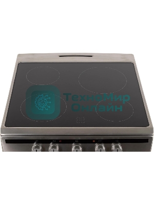 Плита электрическая Hansa FCCX64000 серебристый, конфорок 4 шт, духовка 69 л, 60 см x 85 см x 60 см