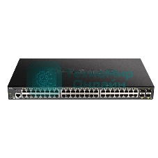 Коммутатор D-Link DGS-1250-52XMP/RU/A1A, 48×1 Гбит/с + 4×10 Гбит/с SFP+, управляемый