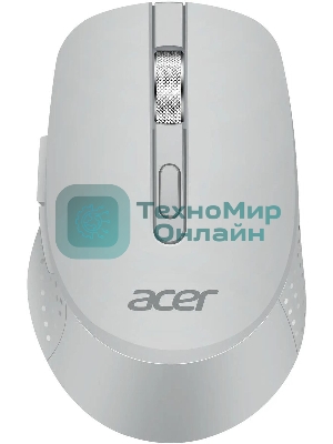 Мышь беспроводная Acer OMR310 светло-серый, 1600 dpi, радиоканал, Bluetooth, USB, кнопки - 7