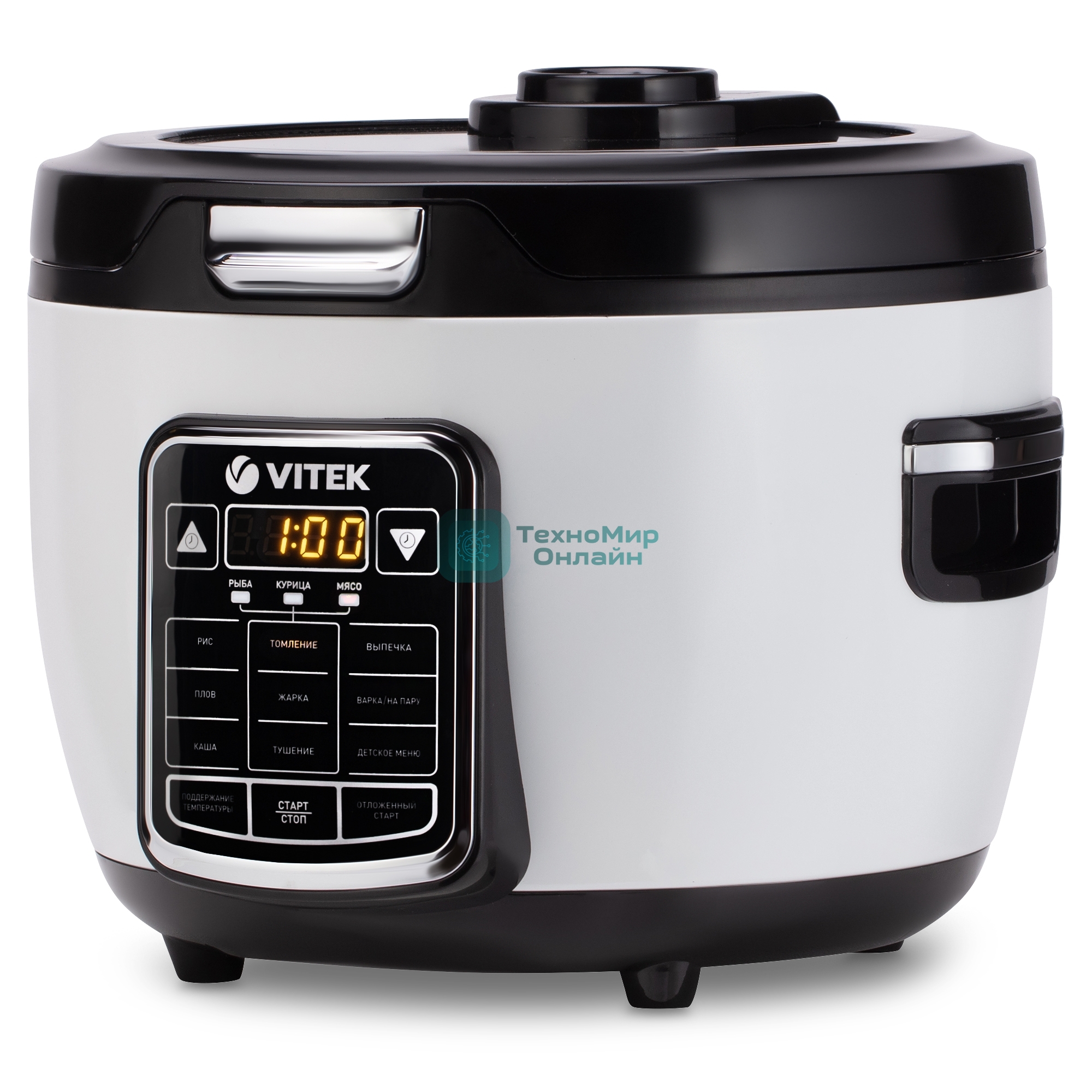 Мультиварка Vitek VT-4284 белый/черный, 4 л, 700 Вт, управление - сенсор, программ - 9