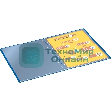 Папка с 20 прозрачными вкладками Silwerhof Eco A4, пластик, 0.5мм, синий