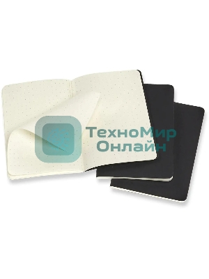 Блокнот Moleskine CAHIER JOURNAL QP314 Pocket 90x140 мм обложка картон 64стр. пунктир черный (3 шт)