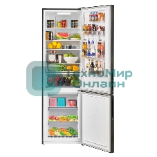 Холодильник Maunfeld MFF200NFSTSE серый двухкамерный 260/96л морозилка снизу, No Frost