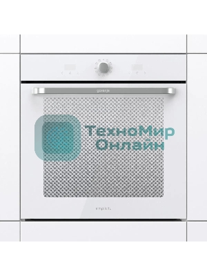 Электрическая духовка Gorenje BOS67371SYW 60 см, 77 л, Коллекция: Simplicity, Очистка паром AquaClean, 12 режимов, белый