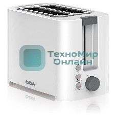 Тостер BBK TR81M белый, 800 Вт, 2 слота