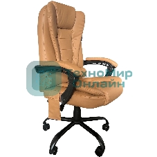 Кресло Cactus CS-CHR-OC05M-BR бежевый, экокожа, подголовник