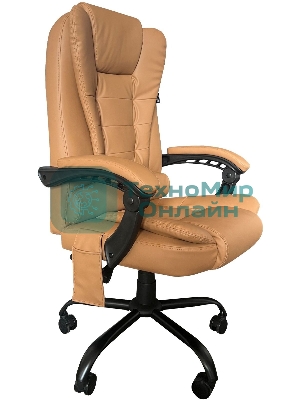 Кресло Cactus CS-CHR-OC05M-BR бежевый, экокожа, подголовник