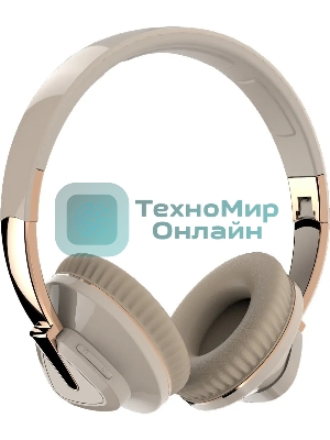 Беспроводные наушники MORE CHOICE HW33 бежевый, накладные, Bluetooth, до 6 ч