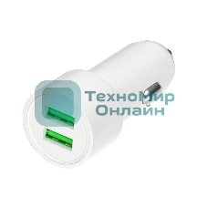 Автомобильное зарядное устройство Maxvi CCM-PS242 Plus T 2хUSB 2.4А + кабель Type-C 1м, белый