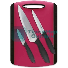 Набор ножей кухонных Rondell Sorge RD-1976 компл.: 4 предм. разд. дос. красный/черный блистер
