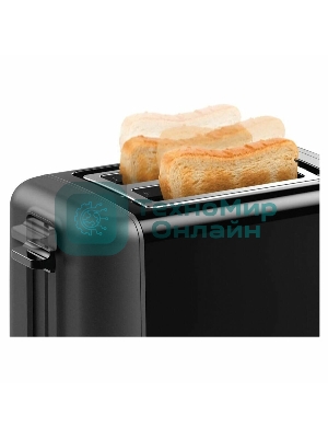 Тостер Bosch TAT3P423 черный, 970 Вт, 2 слота