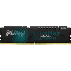 Оперативная память Kingston Fury Beast, DDR5, 16Gb (1x16GB), 5600MHz, CL36, DIMM, с радиатором, черный