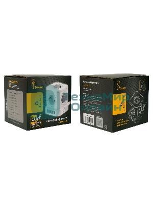 Сетевой фильтр Cablexpert Tower TWR-5-U4-W-2, 5 р, 10А, 4хUSB, 3.1А, 2 м, ур.защиты 4+, белый, коробка