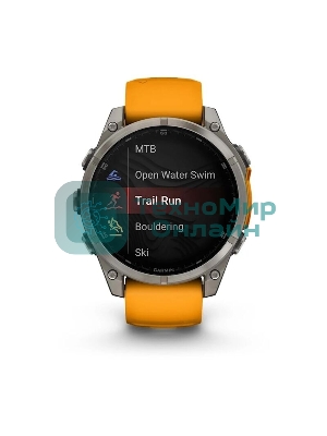 Смарт-часы Garmin Fenix 8 AMOLED Sapphire титановый серый, оранжевый 47мм