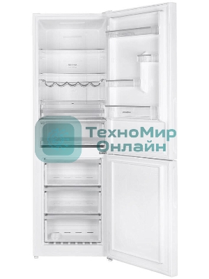 Холодильник Maunfeld MFF185NFW Inverter белый двухкамерный 240/100 л морозилка снизу, No Frost