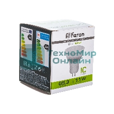 Лампа светодиодная Feron LB-760 11Вт 230В G5.3 белый