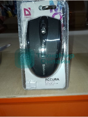 (Поврежденная упаковка) Мышь беспроводная DEFENDER Accura MM-665 черный (USB, 1600dpi, 6but) (52665_ВУ)