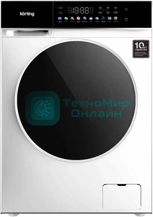 Стиральная машина Korting KWD 60DS12106 белый, загрузка фронтальная 10 кг, 1200 об/мин, класс B