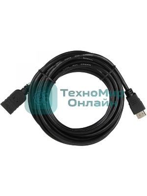 Кабель-удлинитель для HDMI ACD-DHHF1-50B HDMI 1.4, Golden Plated,19m/19f, HDMI extension, черный, 5м (74229)