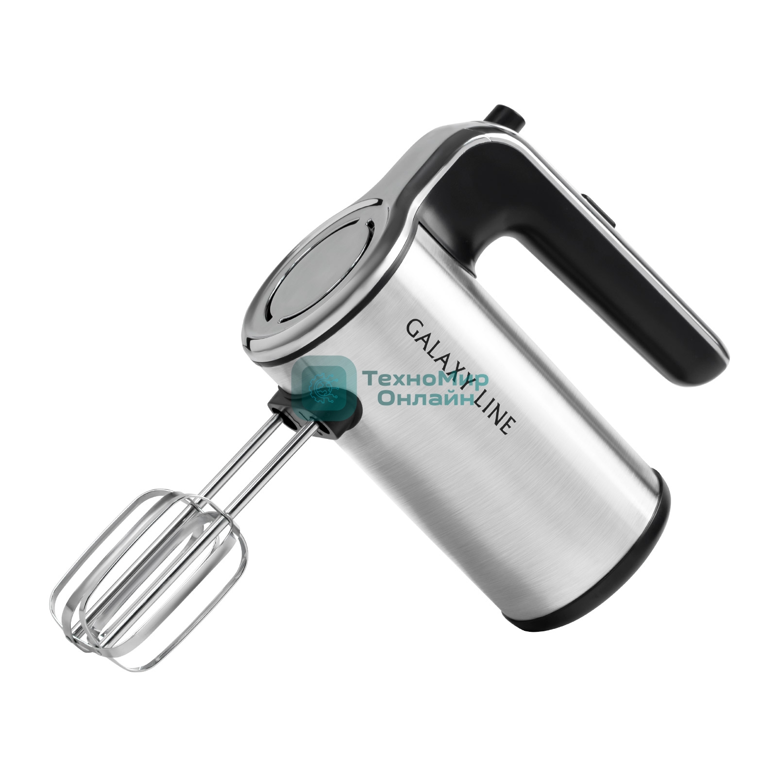 Миксер электрический Galaxy Line GL 2240, серый, ручной, 450 Вт, 5 скоростей + режим 